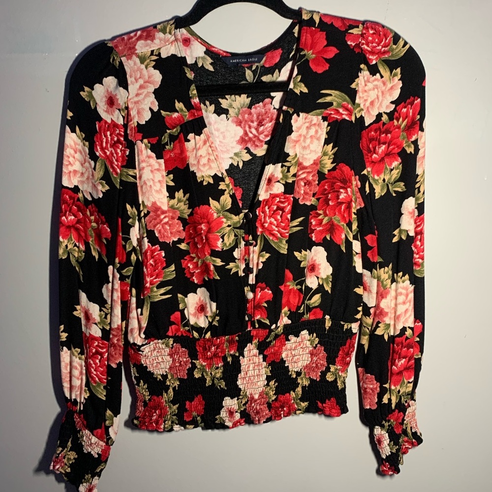 American Eagle Floral Blouse